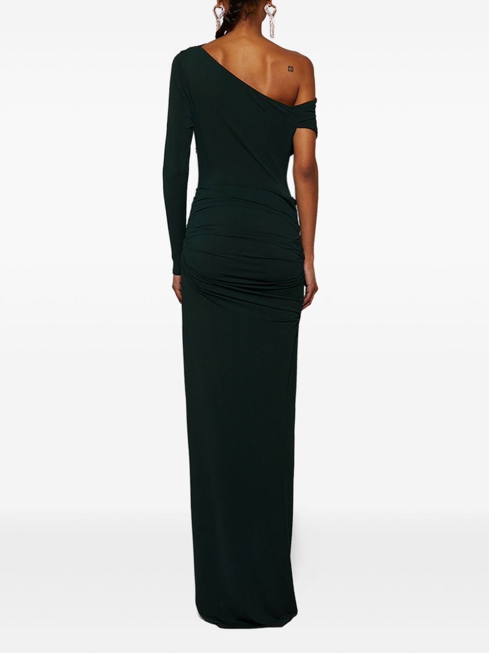 asymmetric draped maxi dress - 5