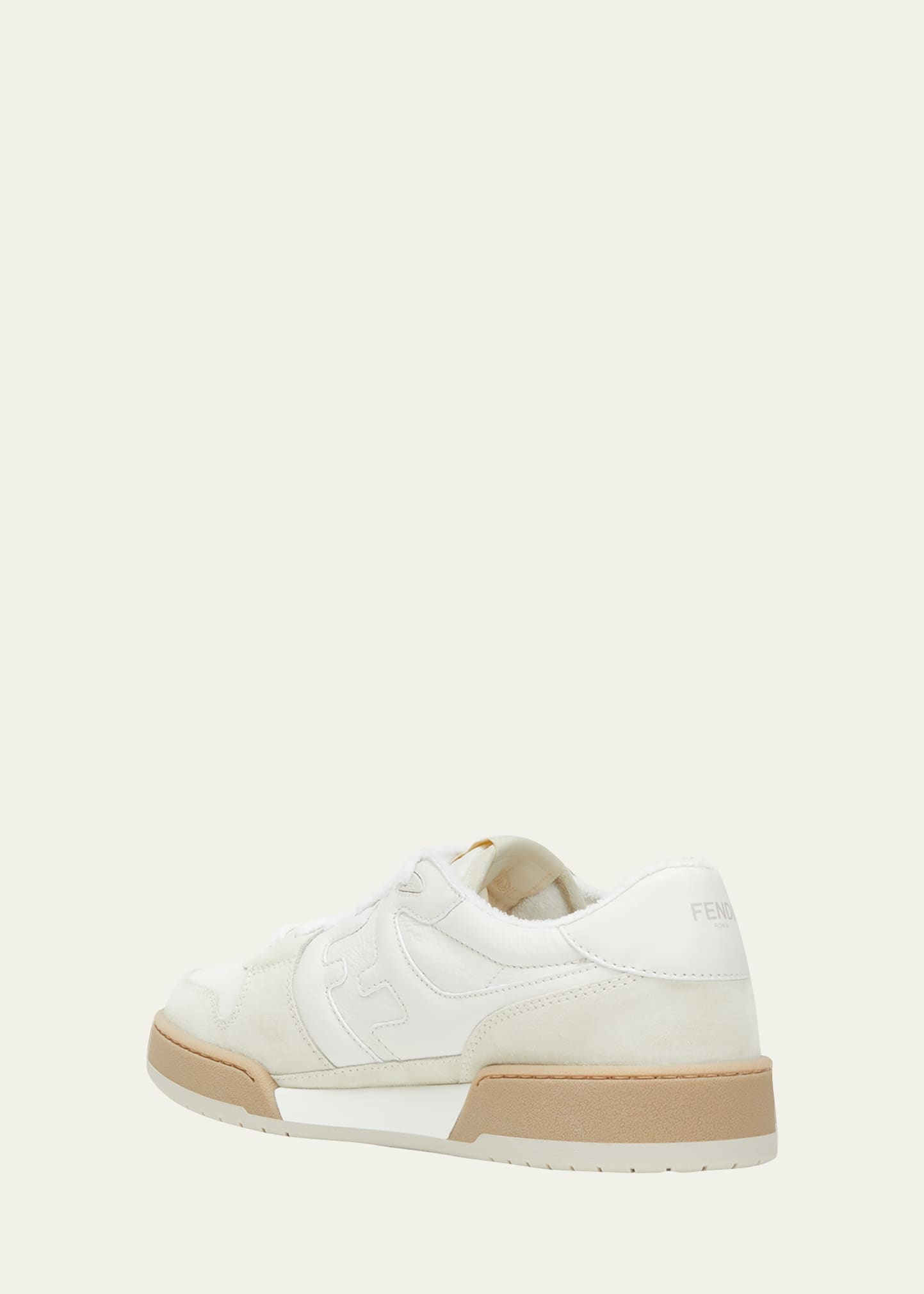 Men's Match Leather FF-Logo Low-Top Sneakers - 4
