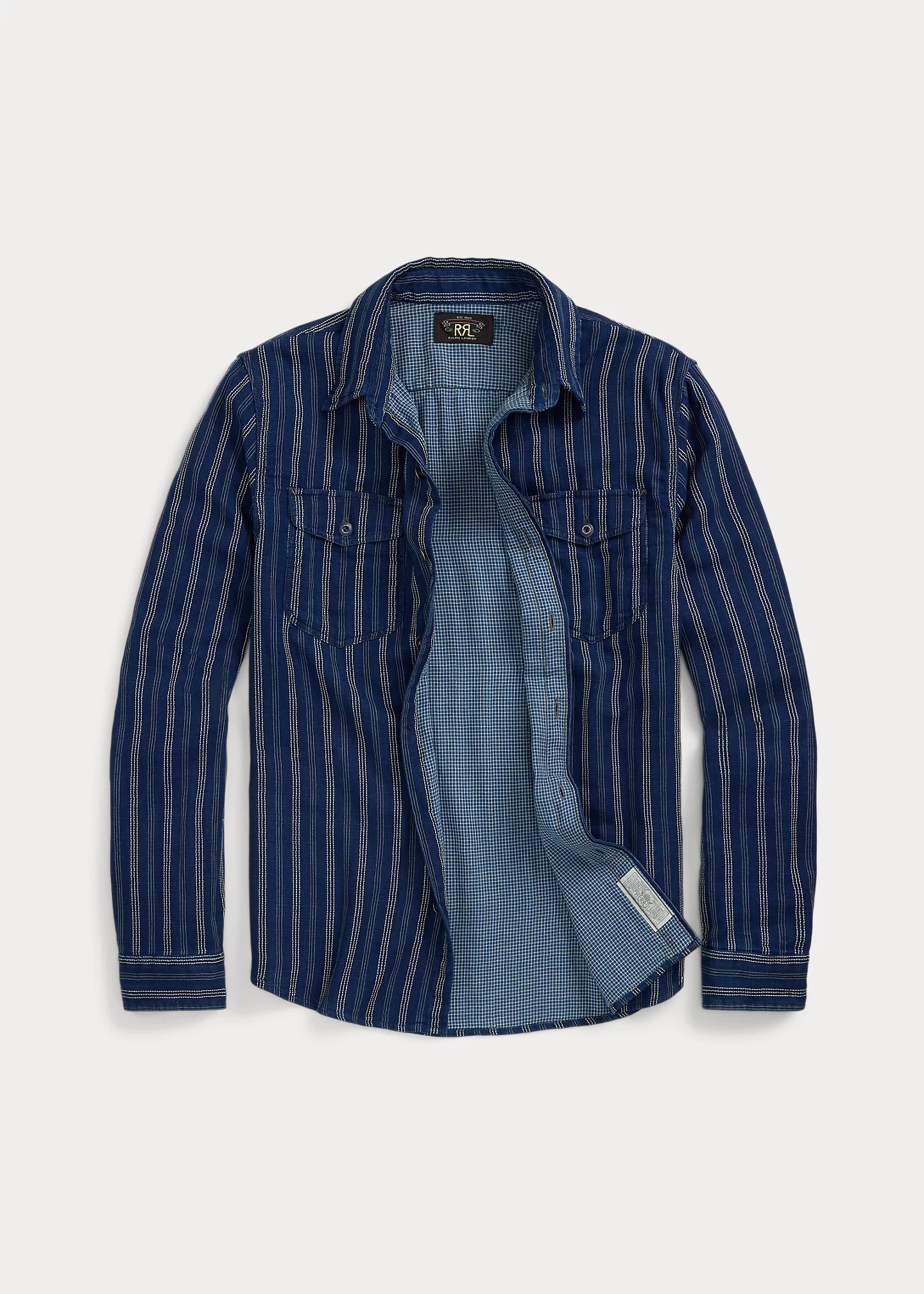 Indigo Striped Double-Faced Workshirt - 5