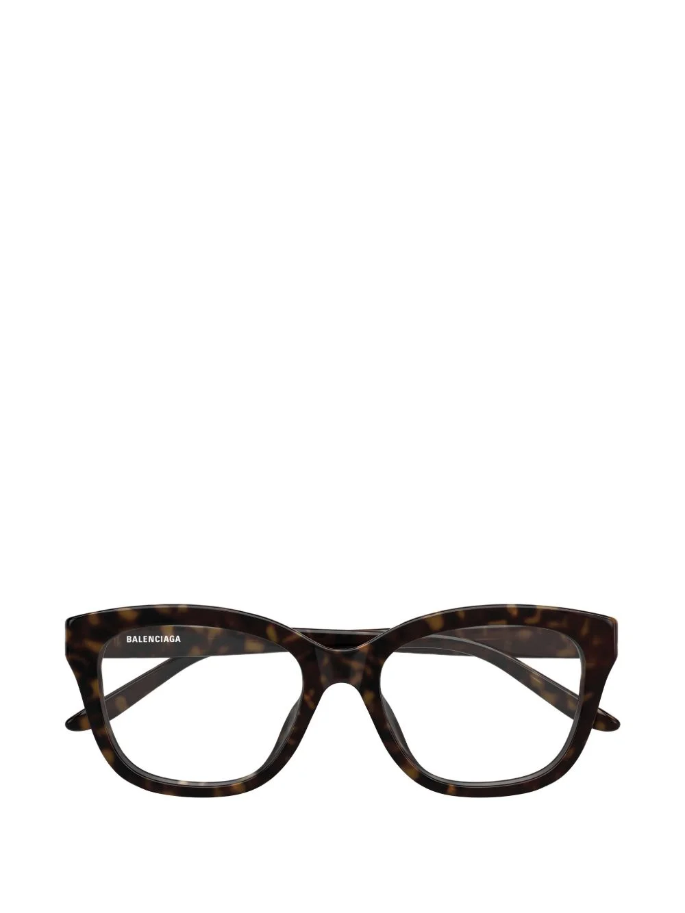 tortoiseshell-effect cat-eye glasses - 1