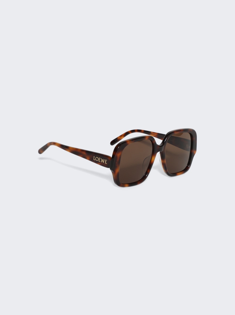 Thin Square Sunglasses Havana Brown - 4