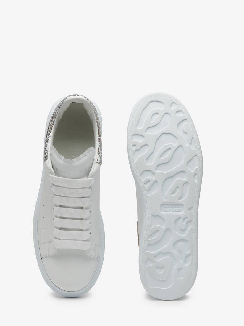 Men's Oversized Sneaker in White/silver - 4