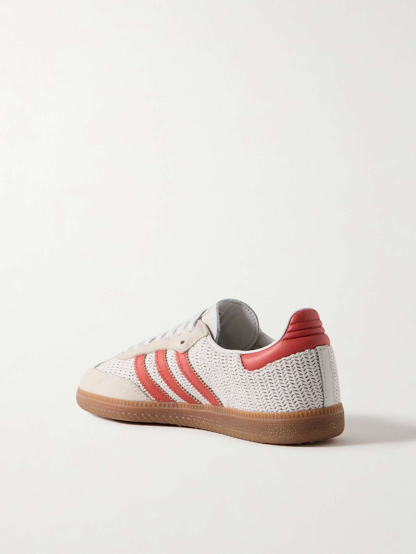 Samba OG suede and leather-trimmed knitted sneakers - 3