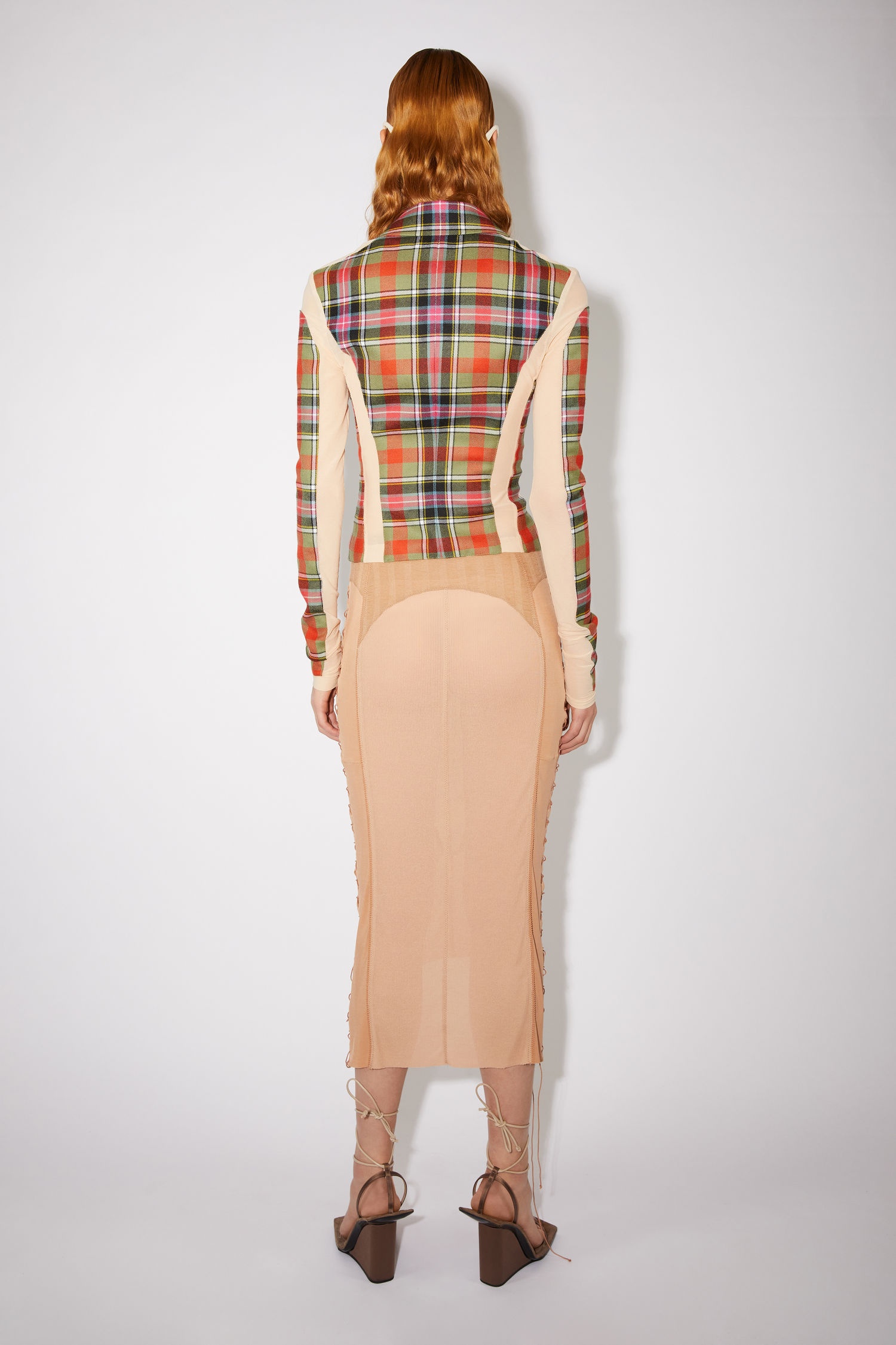 Plaid suit jacket - Pink/green multi - 3