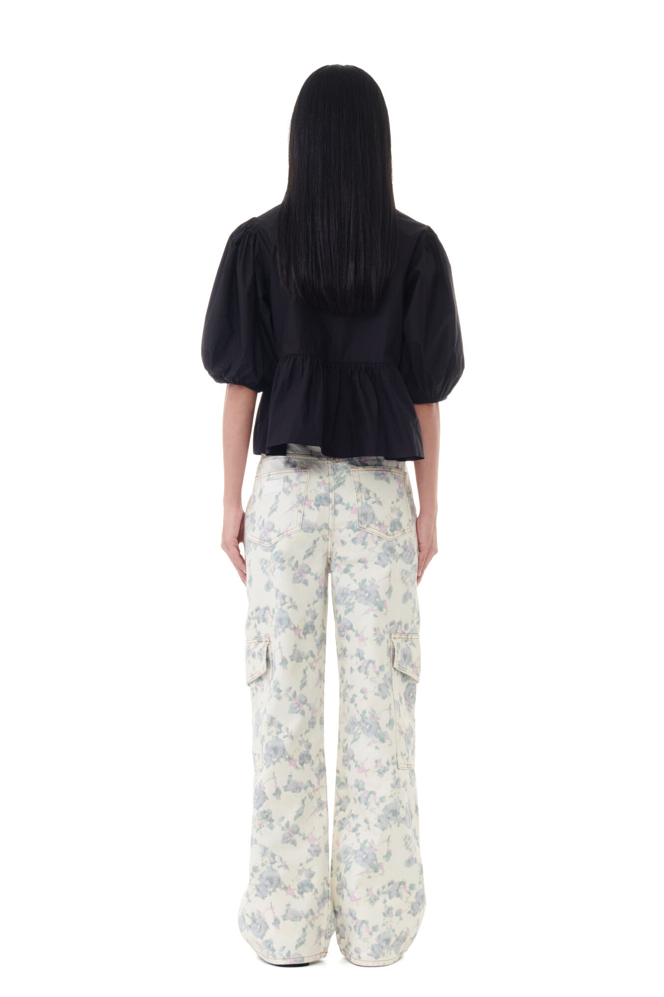 FLORAL PRINTED ANGI JEANS - 5