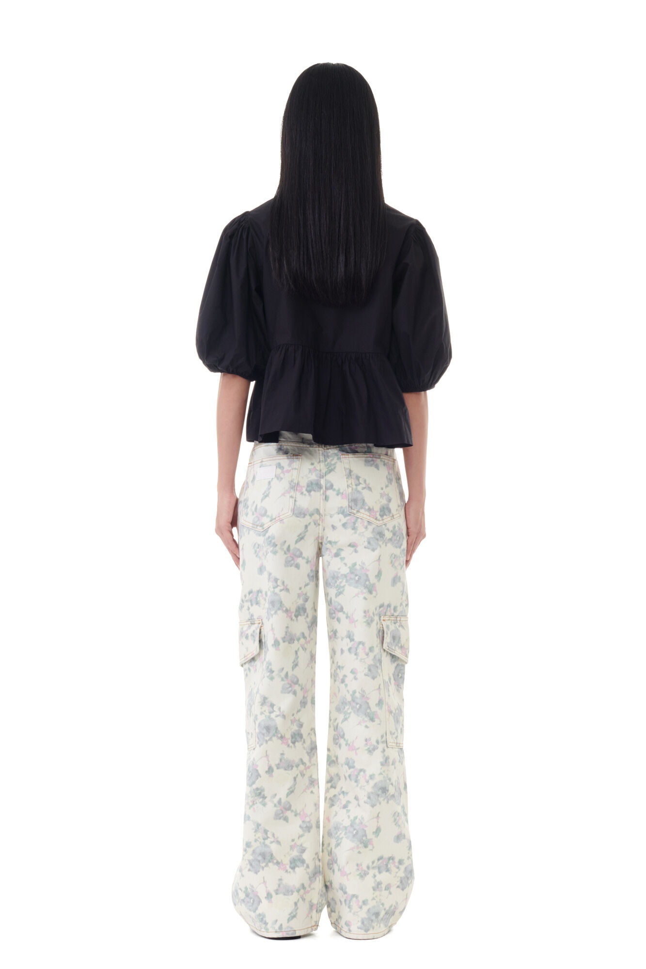 FLORAL PRINTED ANGI JEANS - 4