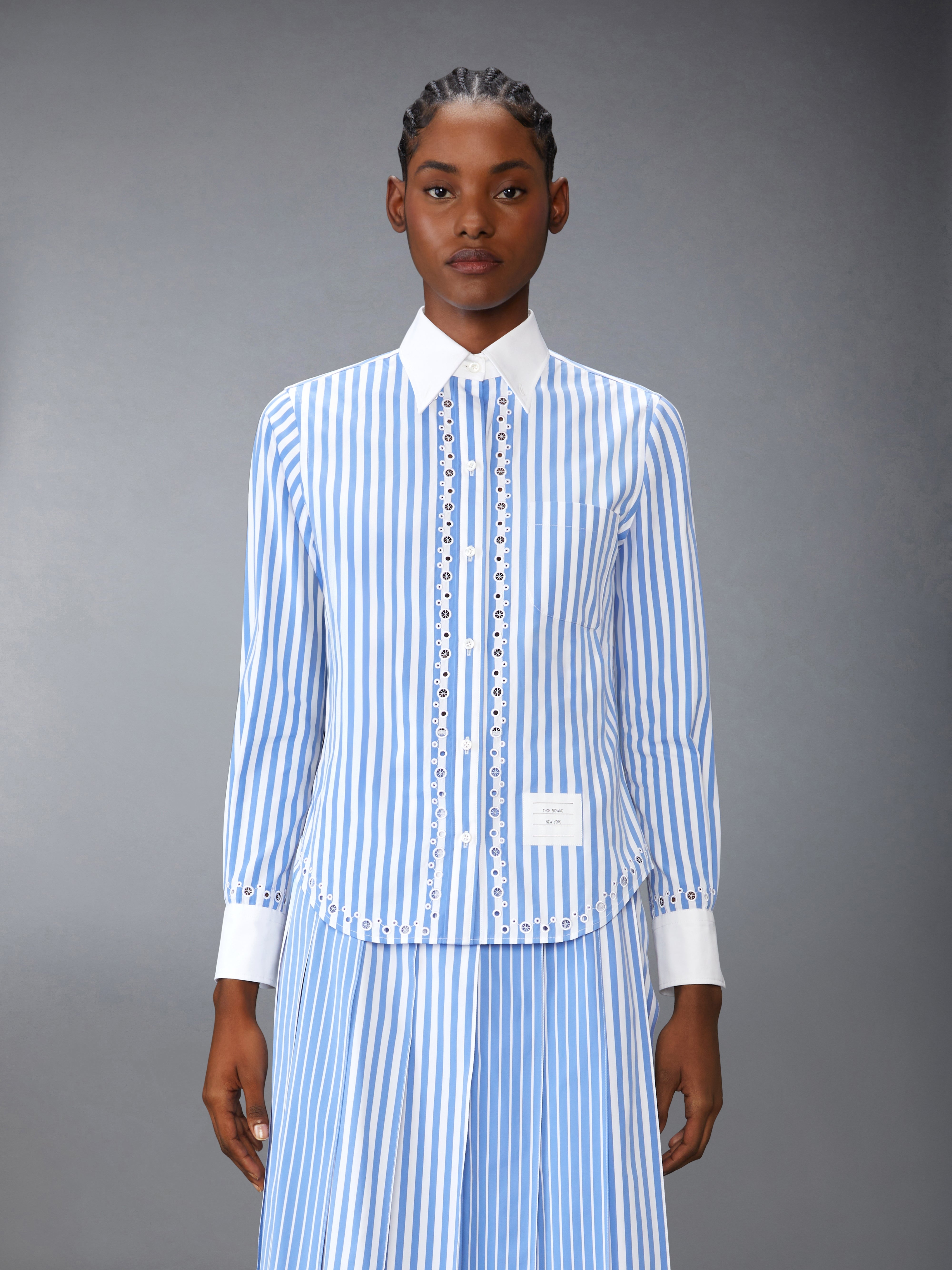 AWNING STRIPED POPLIN CLASSIC LONG SLEEVE SHIRT - 3