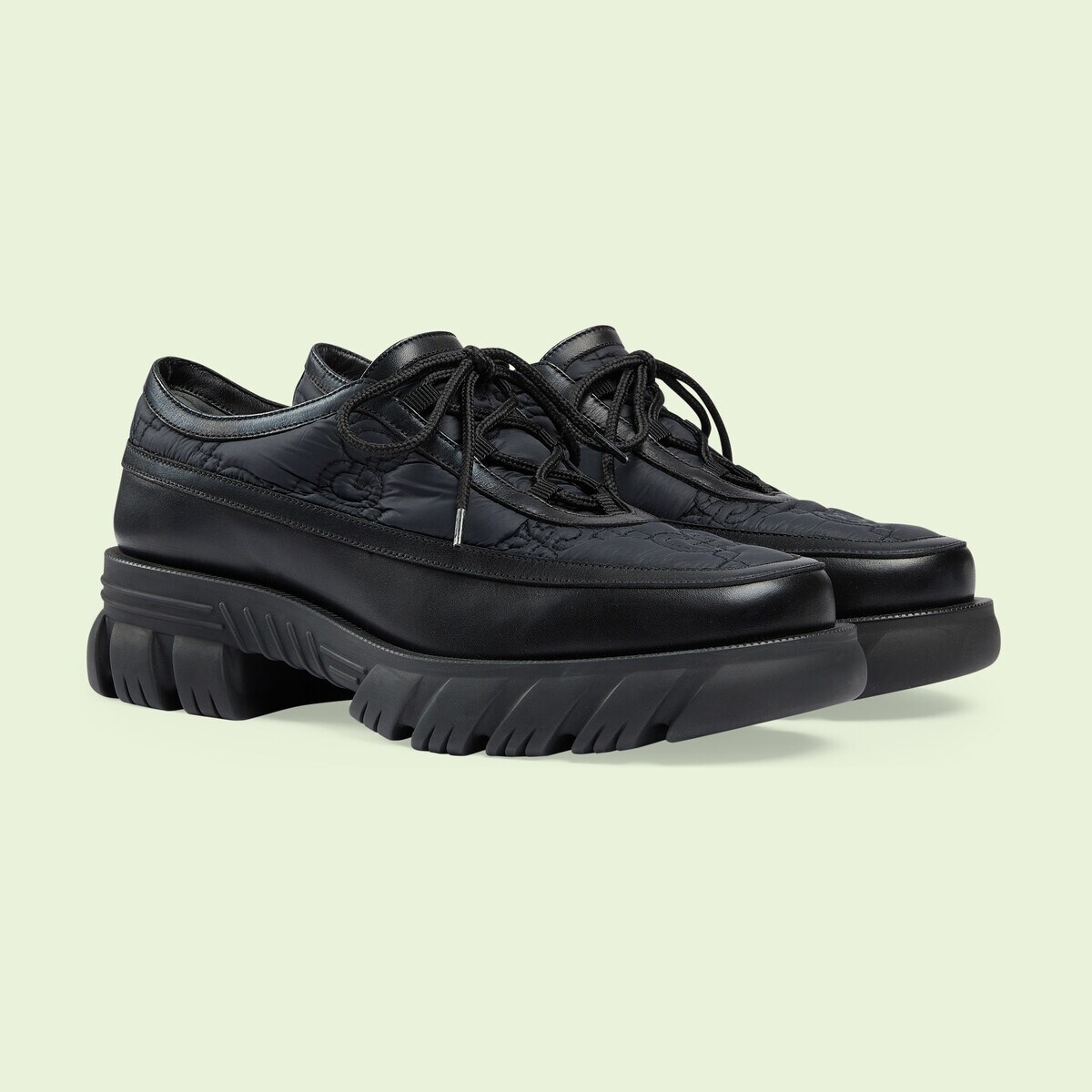 Men's GG nylon lace-up shoe - 2