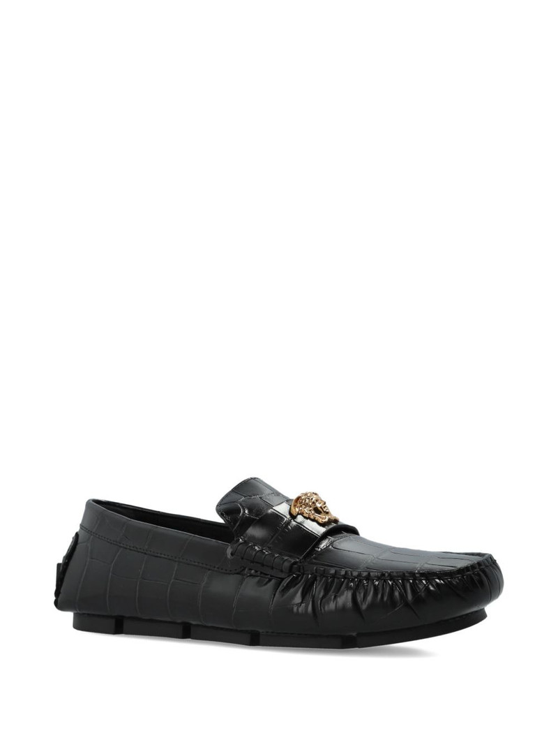 VERSACE Medusa Head-motif round-toe loafers outlook