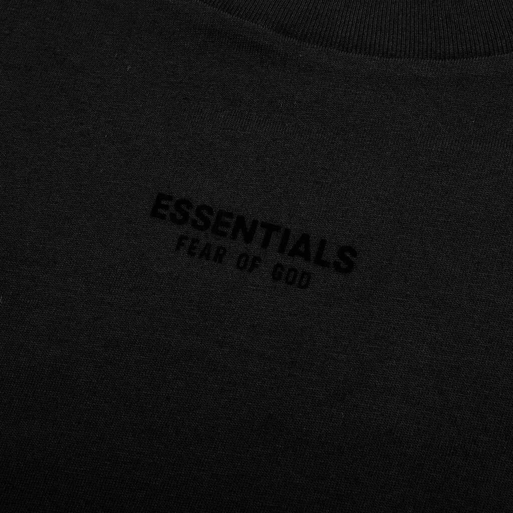 ESSENTIALS L/S TEE - JET BLACK - 4