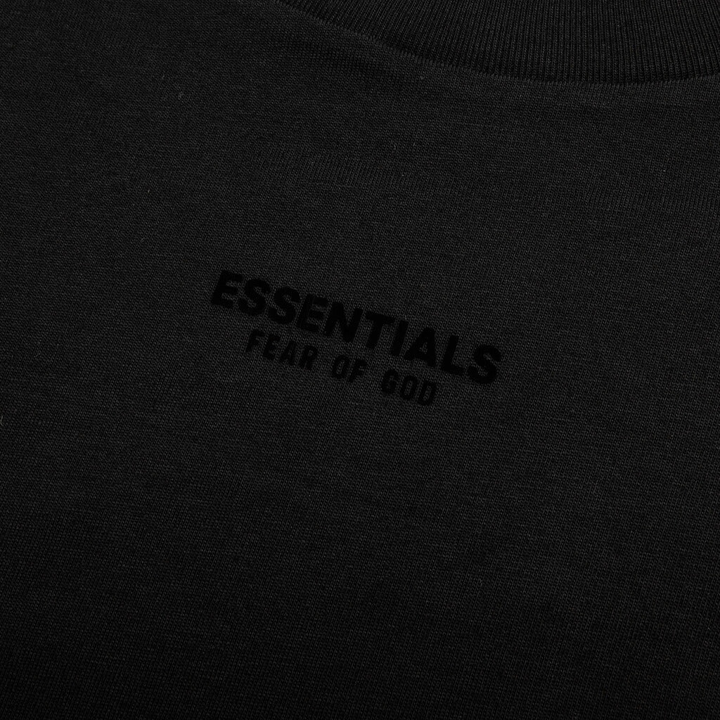 ESSENTIALS L/S TEE - JET BLACK - 4