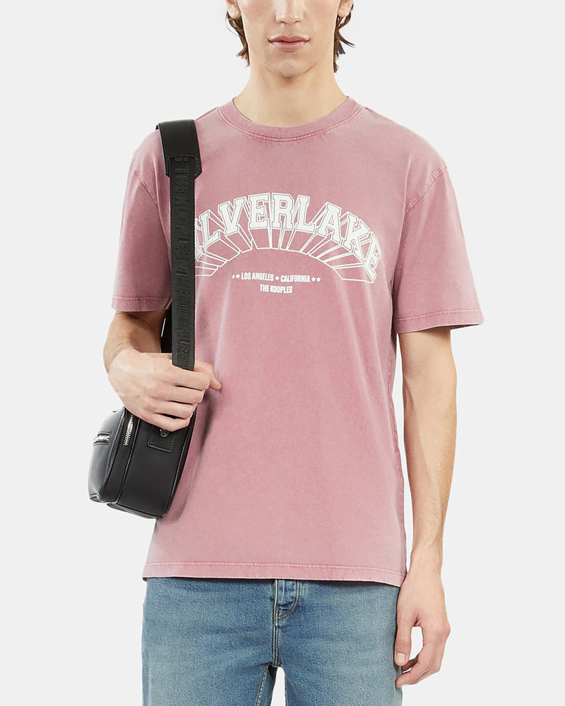LIGHT PINK T-SHIRT WITH SILVERLAKE SERIGRAPHY 4