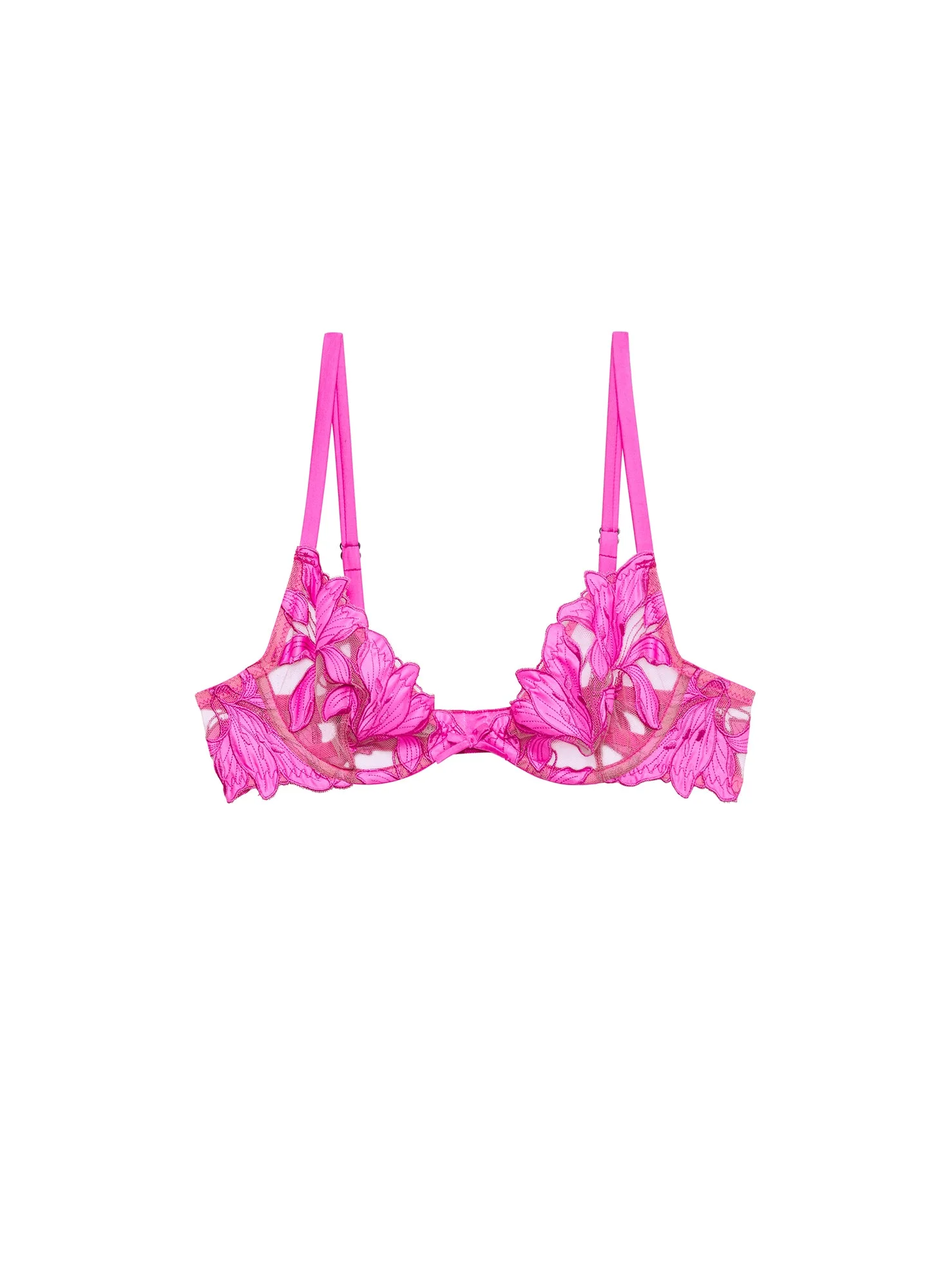 Lily Embroidery Plunge Demi Bra - 1