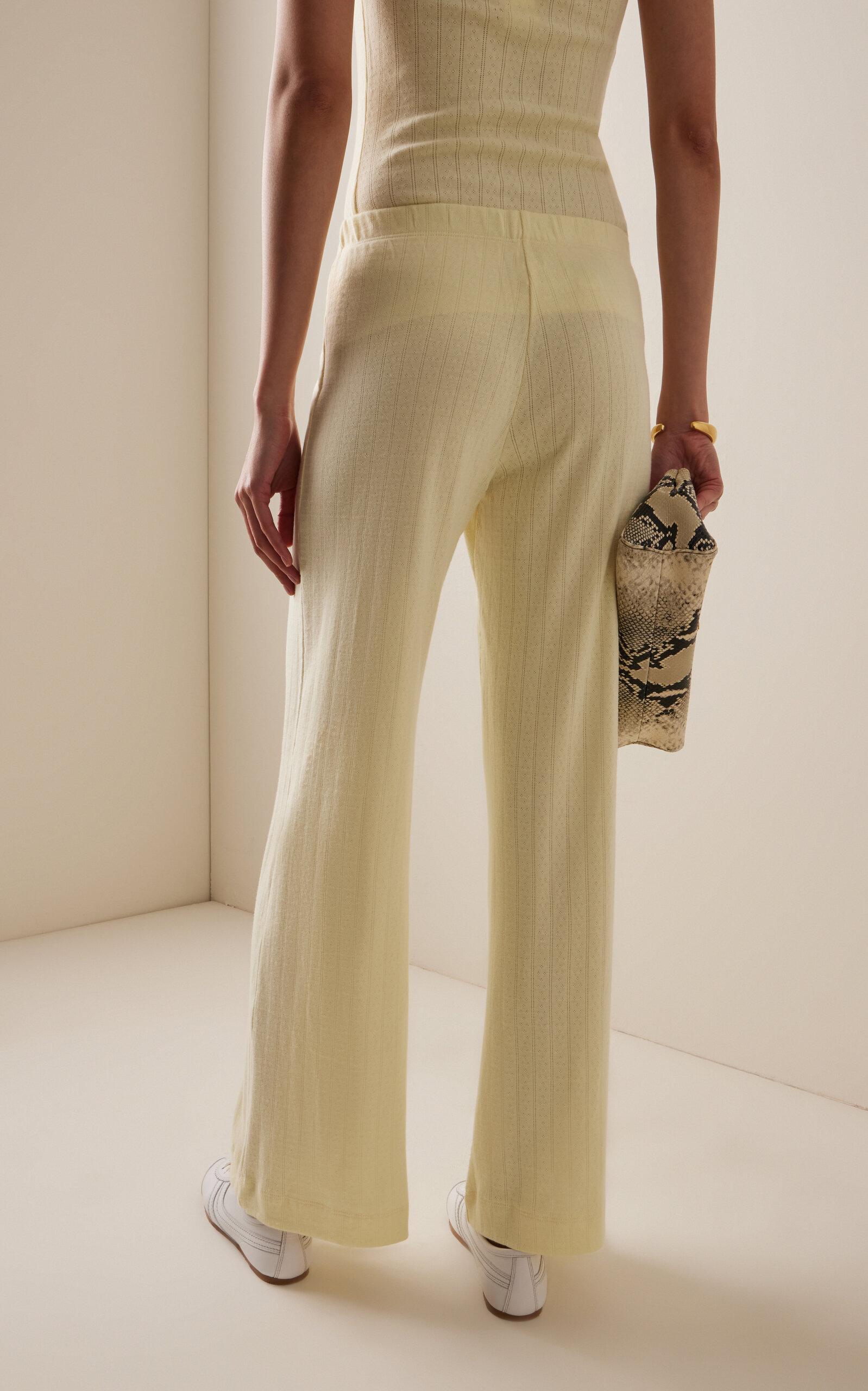 Pointelle-Knit Cotton Boxer Pants yellow - 4