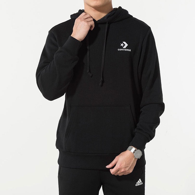 Converse Star Chevron Embroidered Pullover Sweatshirt 'Black' 10008926-A01 - 4