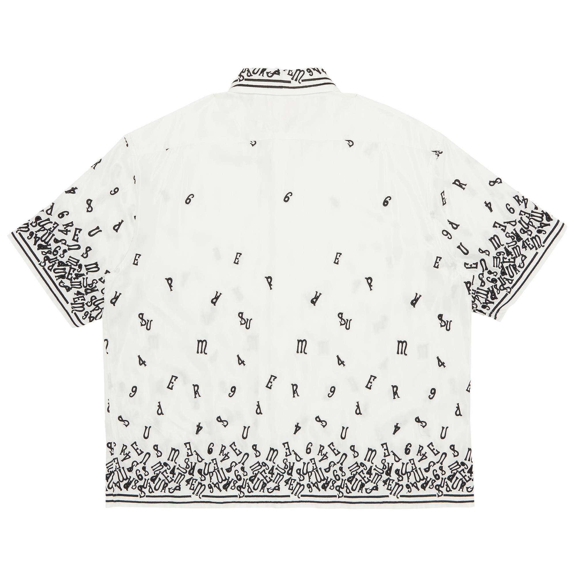 Supreme Nouveau Embroidered Short-Sleeve Shirt 'White' - 2