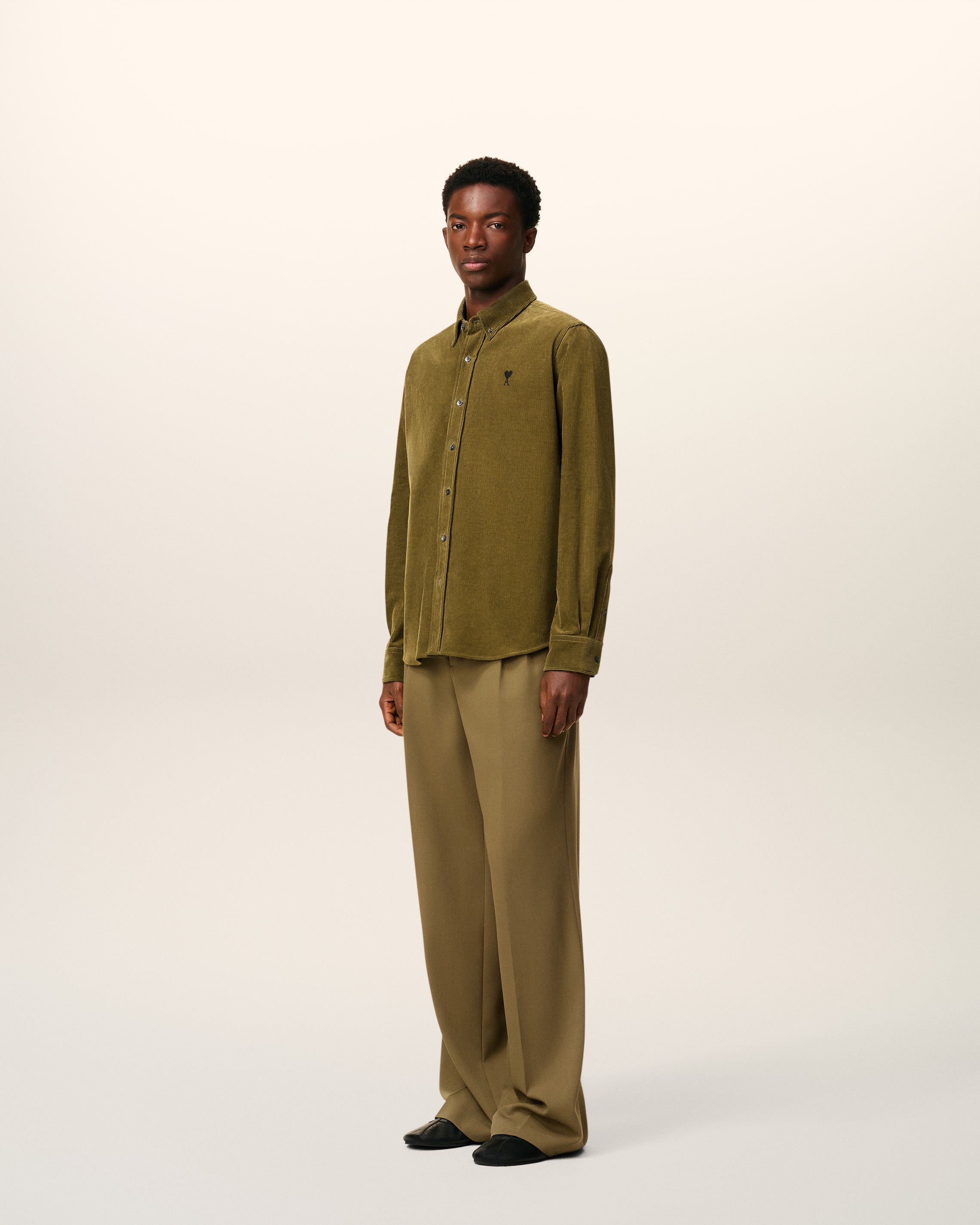 GREEN COTTON BUTTON DOWN AMI DE COEUR SHIRT - 6