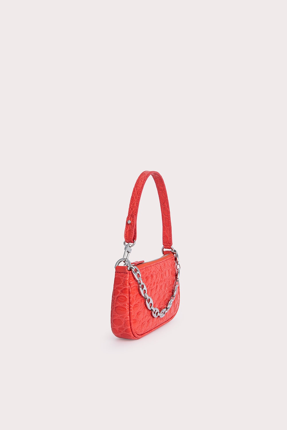 Mini Rachel Flame Circular Croco Embossed Leather - 2