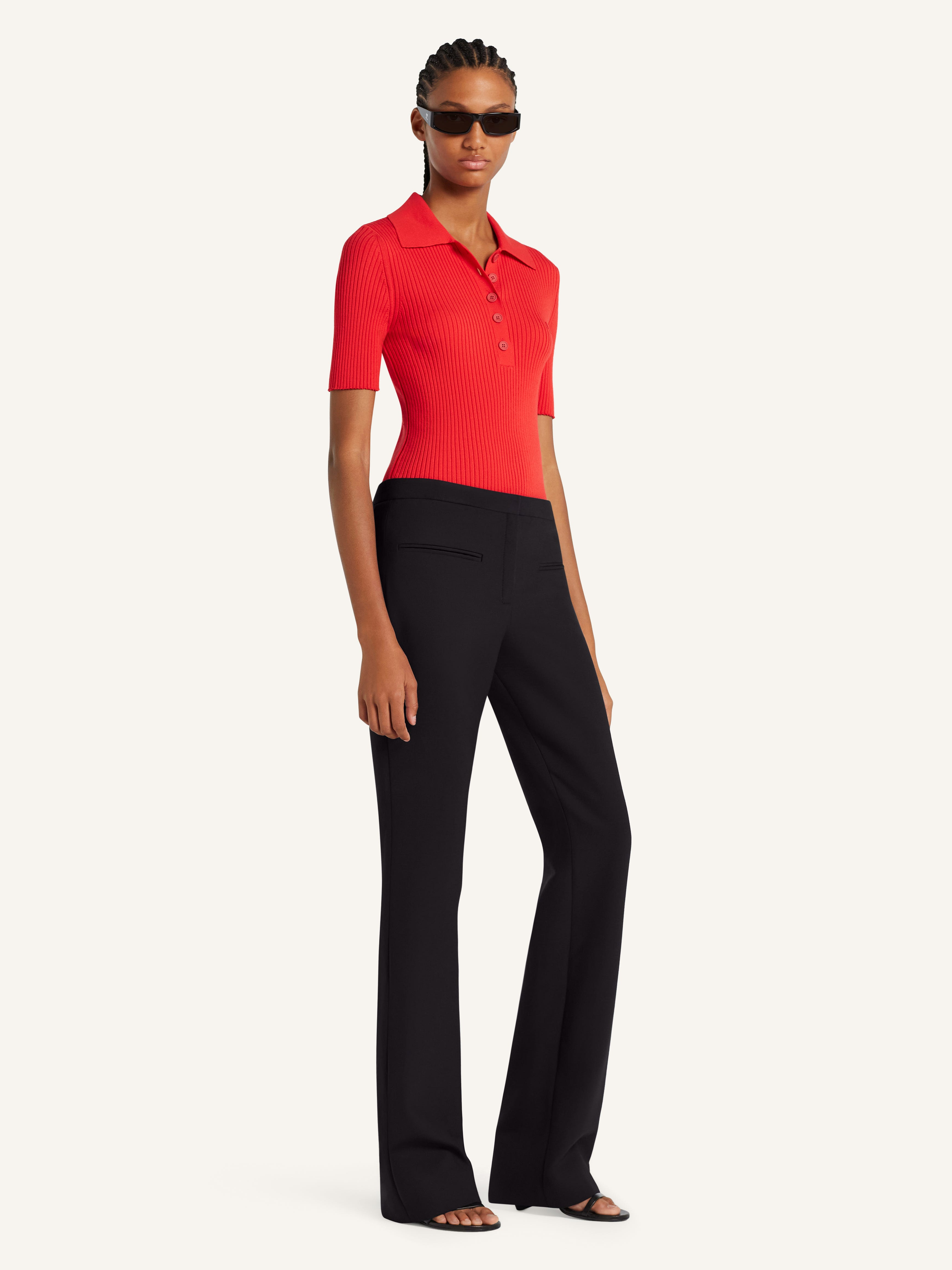 ICONIC RIB KNIT POLO SHIRT - 3