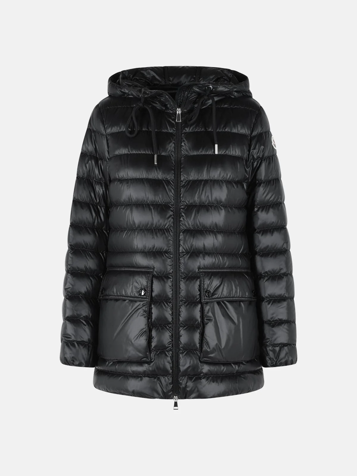 'JASMIN' SHORT BLACK POLYAMIDE DOWN JACKET - 1