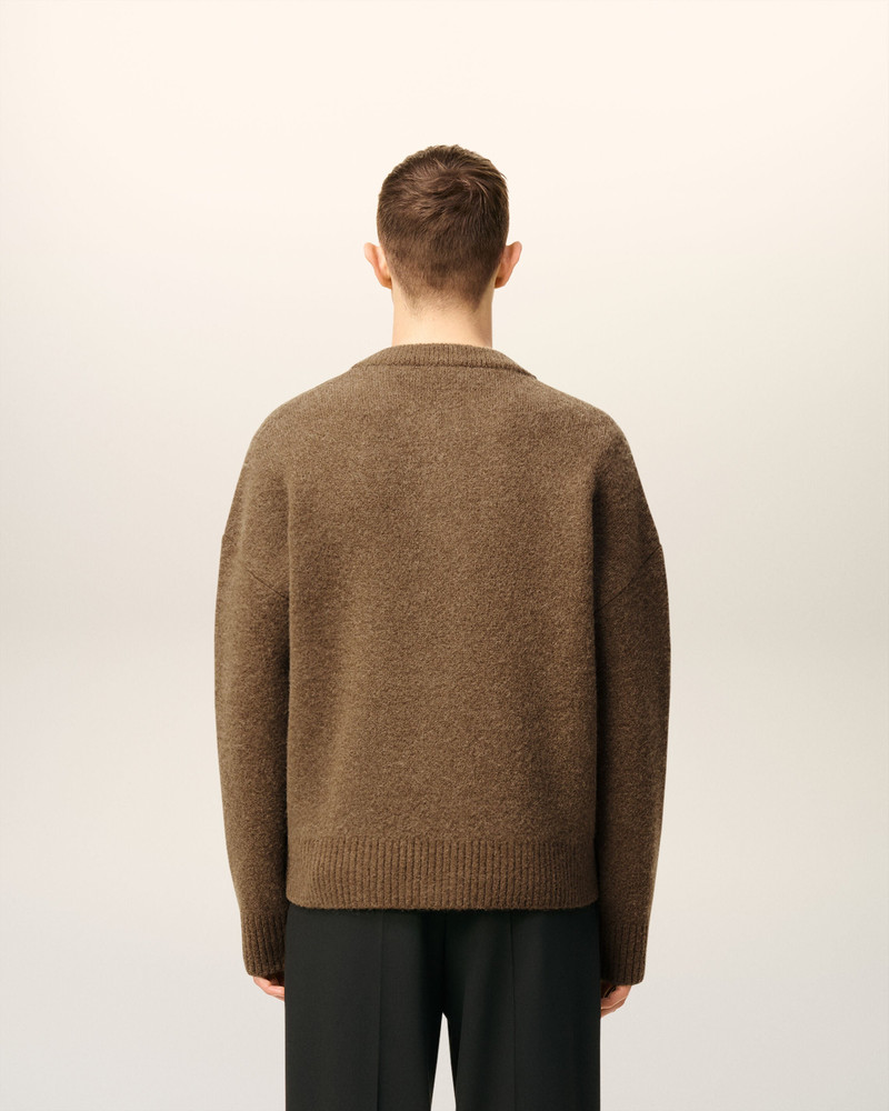 BROWN ALPACA AMI DE COEUR CARDIGAN 5