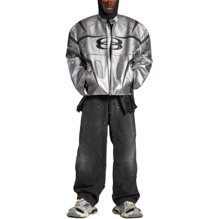 Balenciaga Unity Sports Icon Racer Jacket 'Silver' 787430TQS128106 - 3