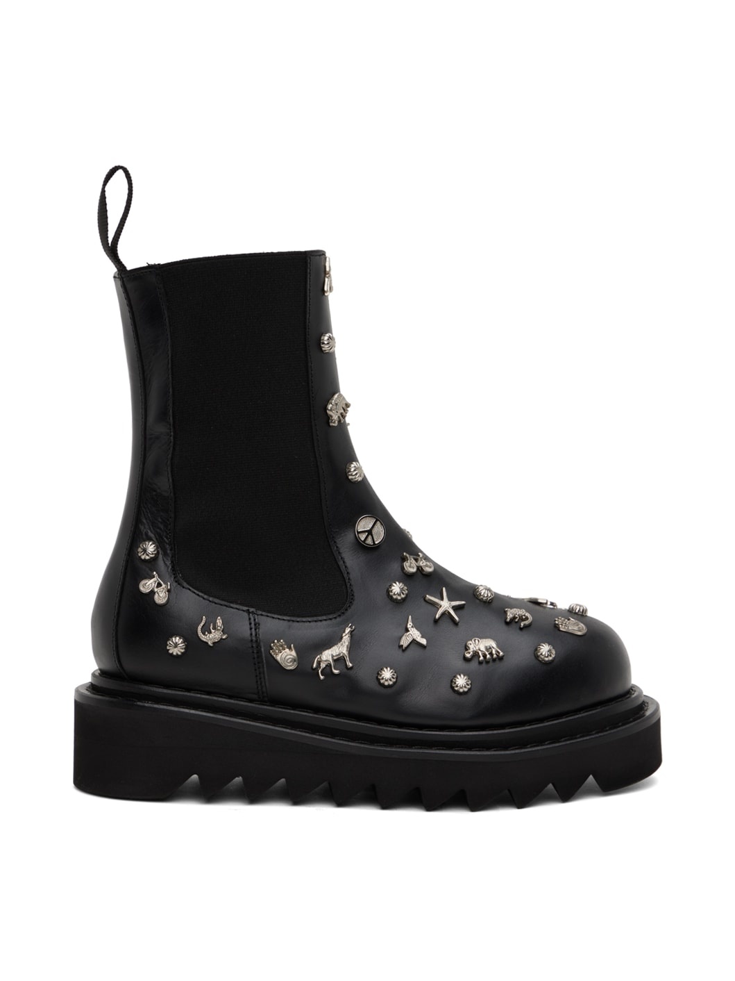 Black Embellished Boots - 1