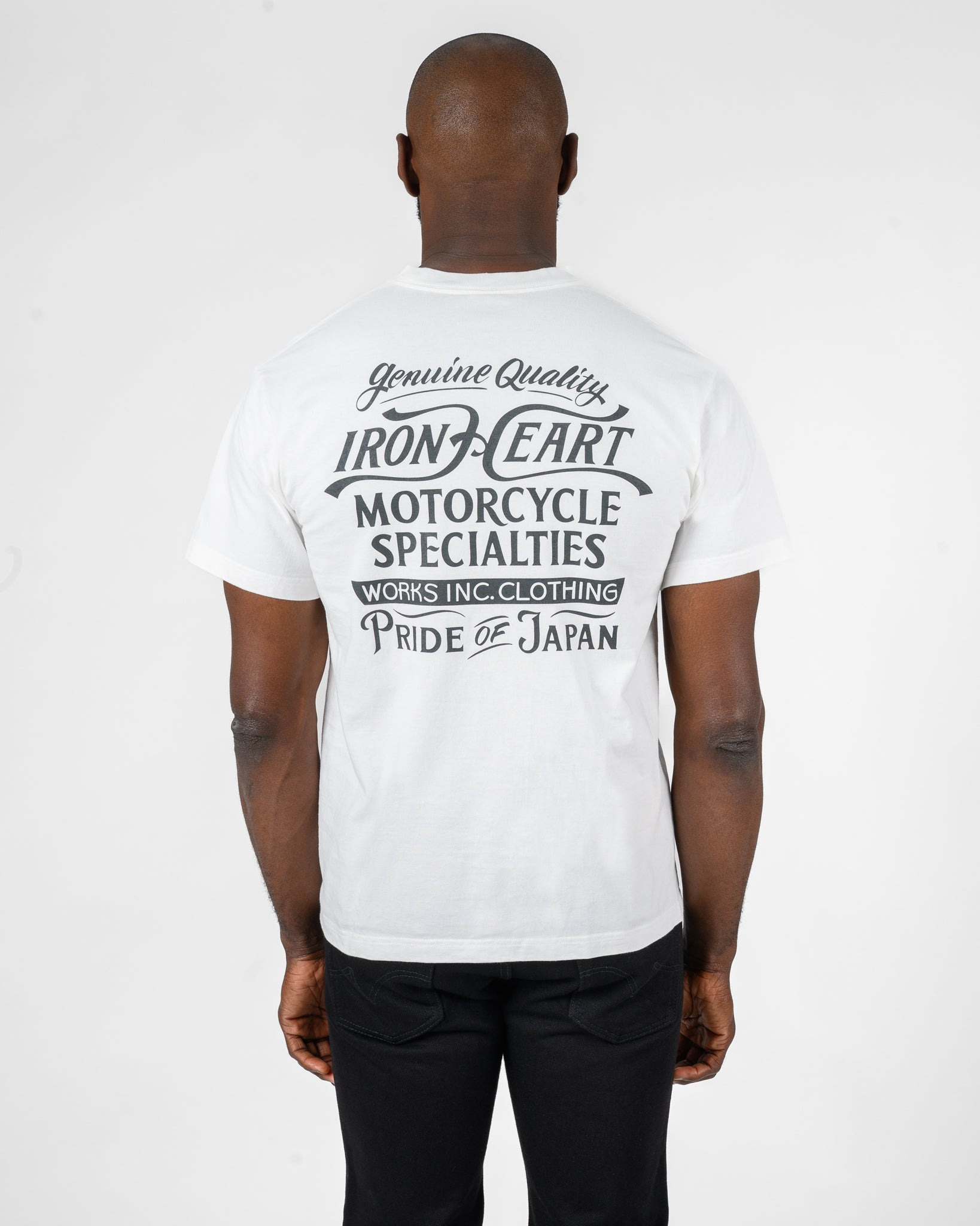 7.5OZ PRINTED LOOPWHEEL CREW NECK T-SHIRT - WHITE - 2