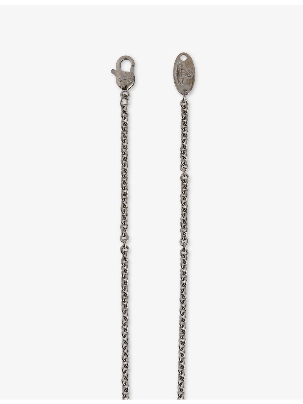 Bas Relief Orb mini silver-toned brass and Swarovski crystal necklace - 4