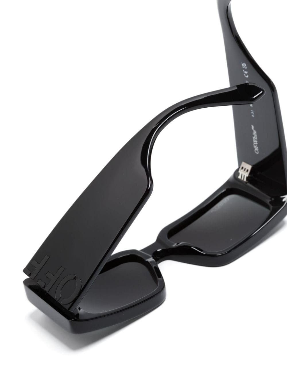 logo-engraved rectangle-frame sunglasses - 3