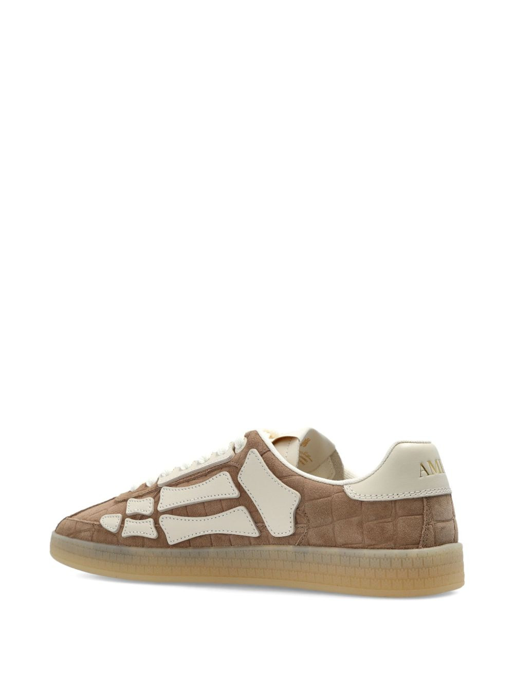 crocodile-embossed skeleton trainers - 4
