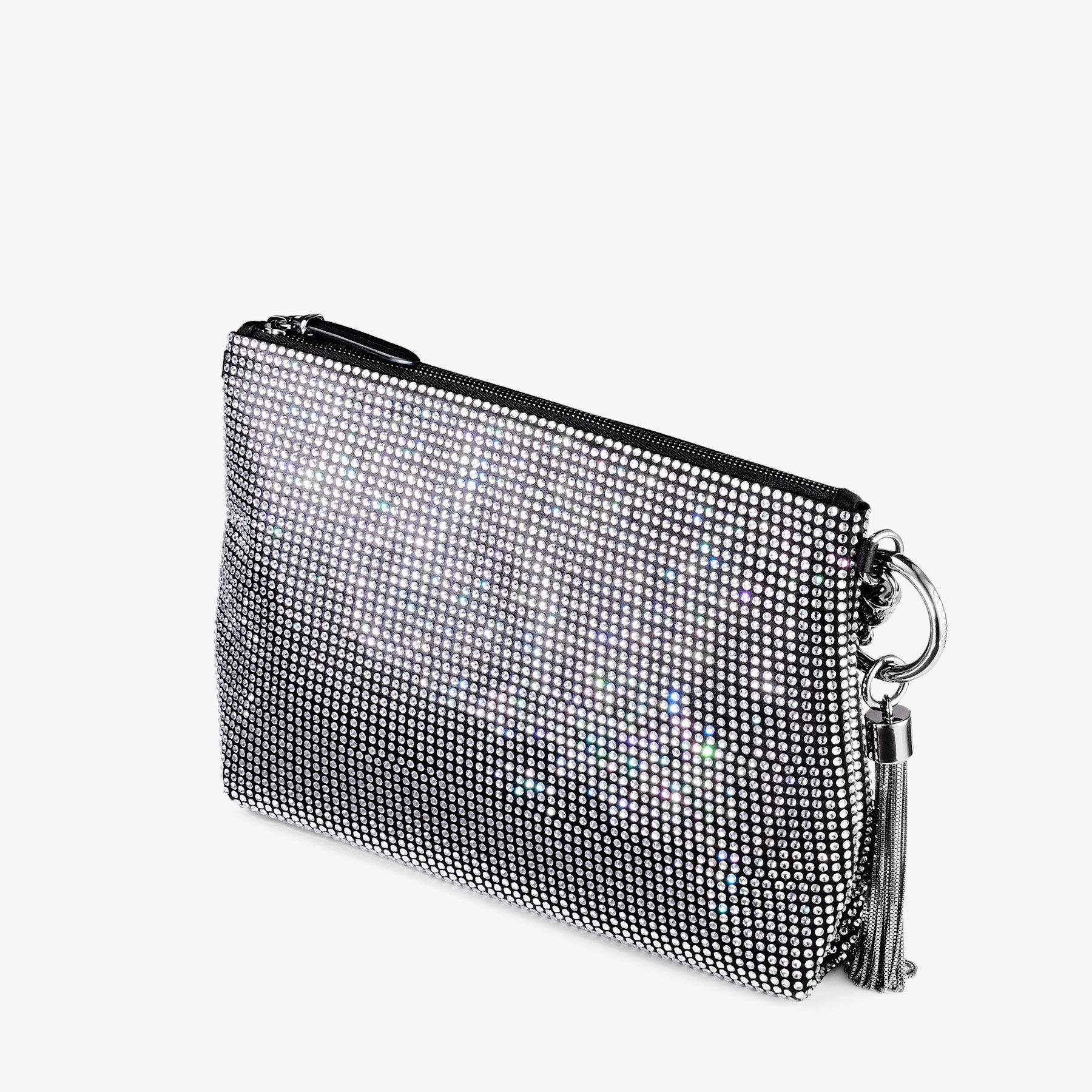 Callie
Black Satin Crystal Clutch Bag - 3