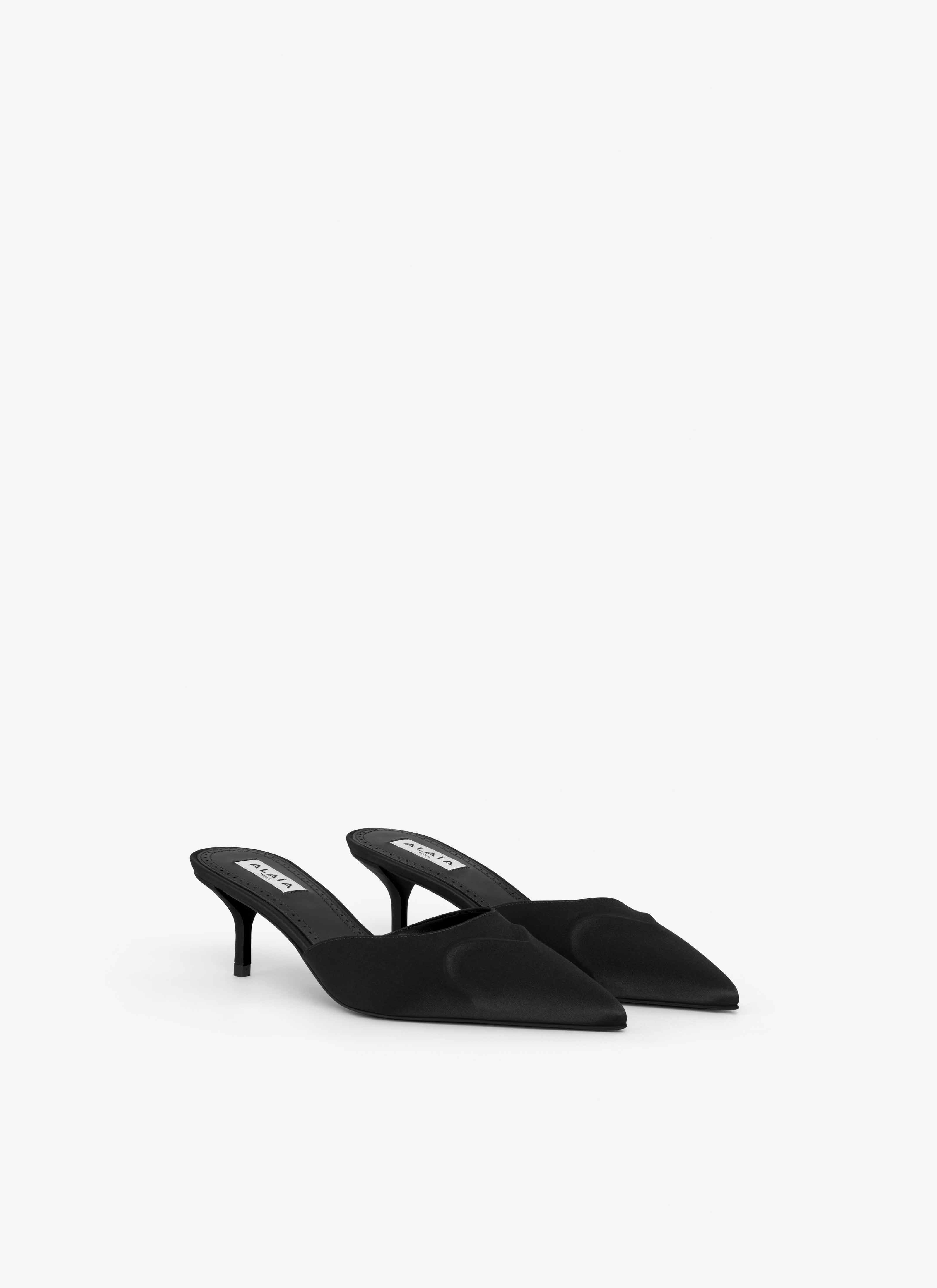 LE CŒUR 3D MULES IN SATIN - 3