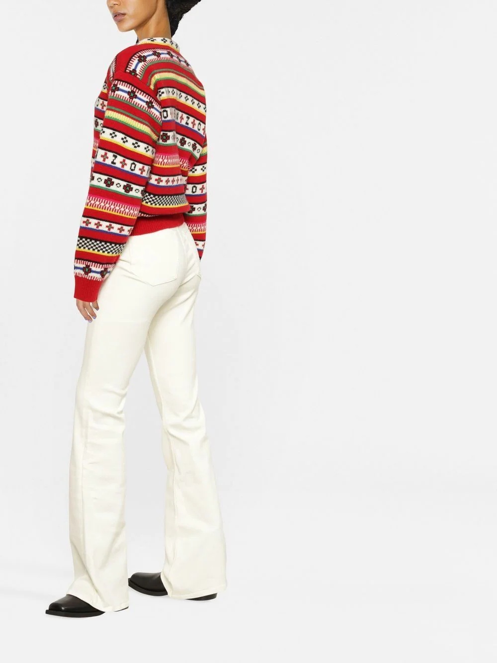 intarsia-knit logo jumper - 3