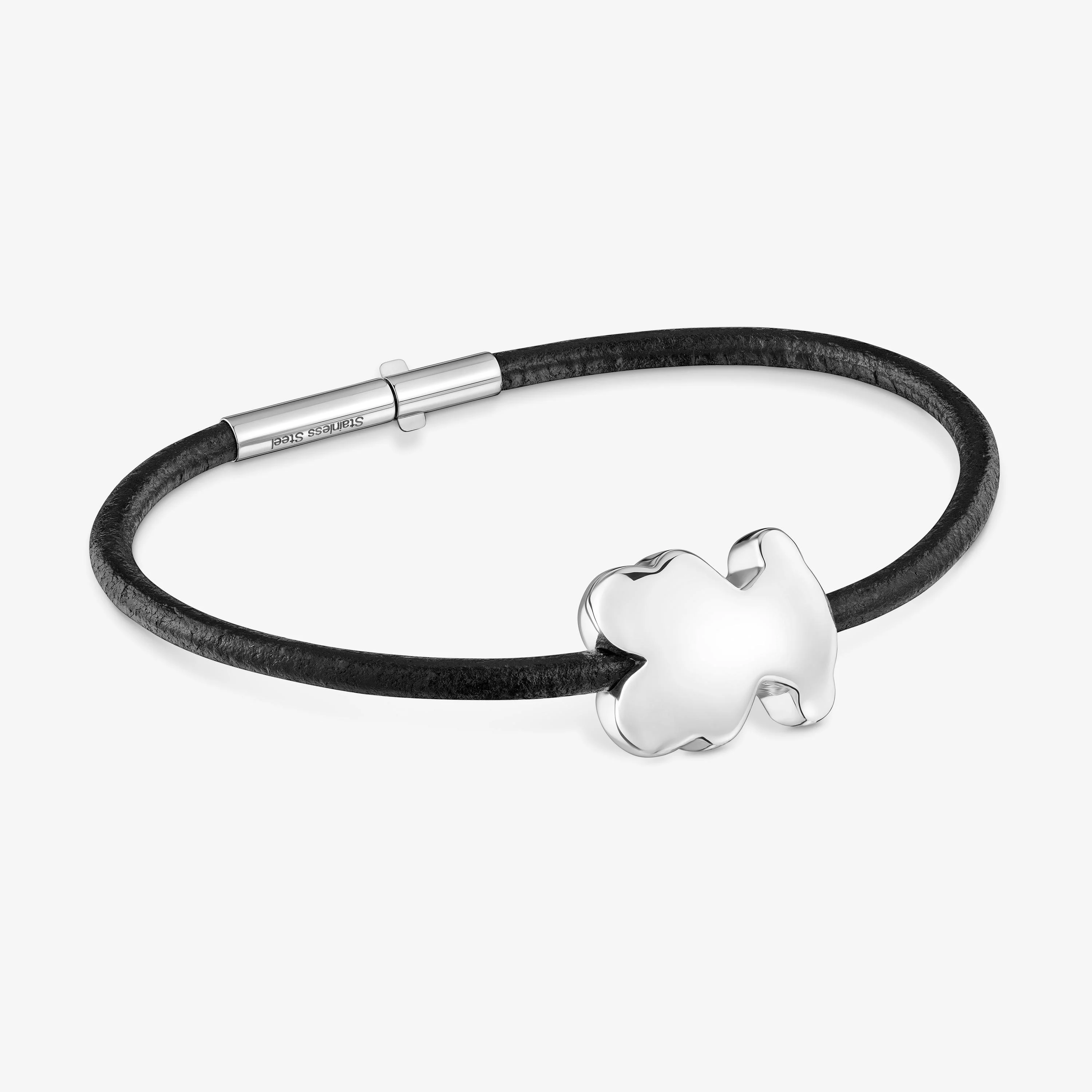 18 mm silver and rubber bear Bracelet TOUS Bold Motif - 1