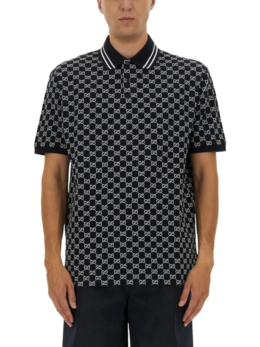 Gucci Men Polo Gg Jacquard - 1