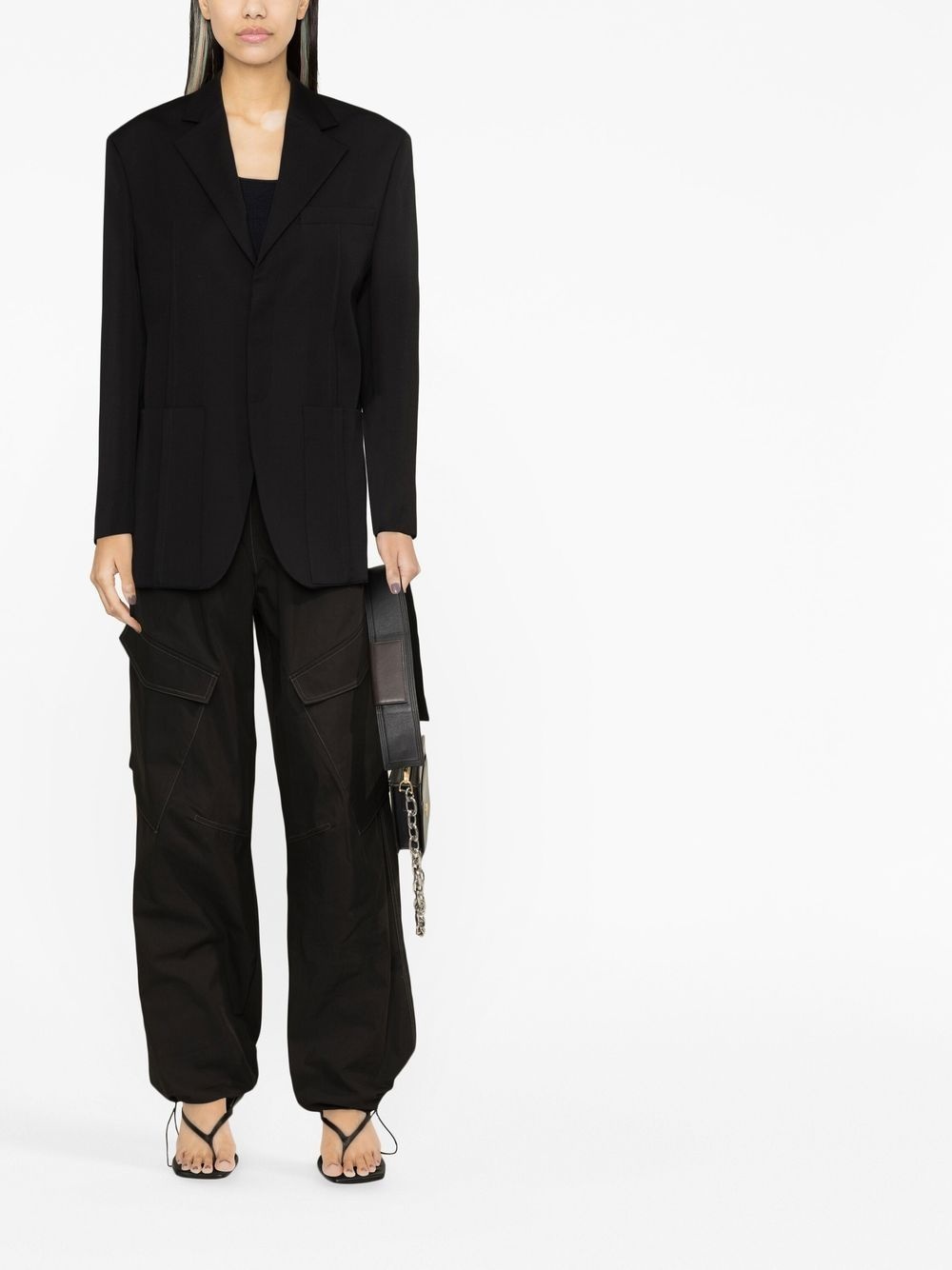 notched-lapel single-breasted blazer - 2