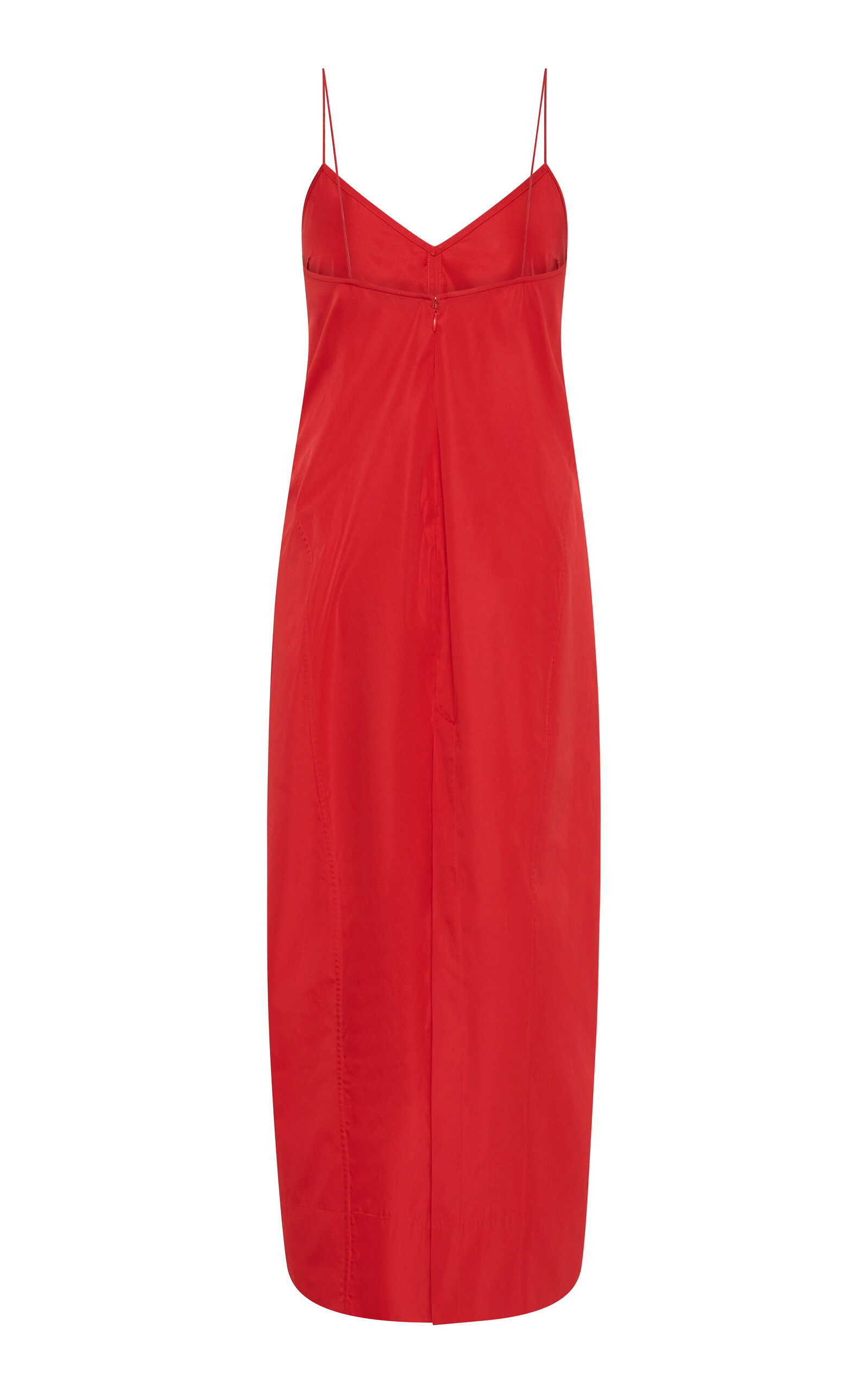 Paper Taffeta Midi Slip Dress red - 5