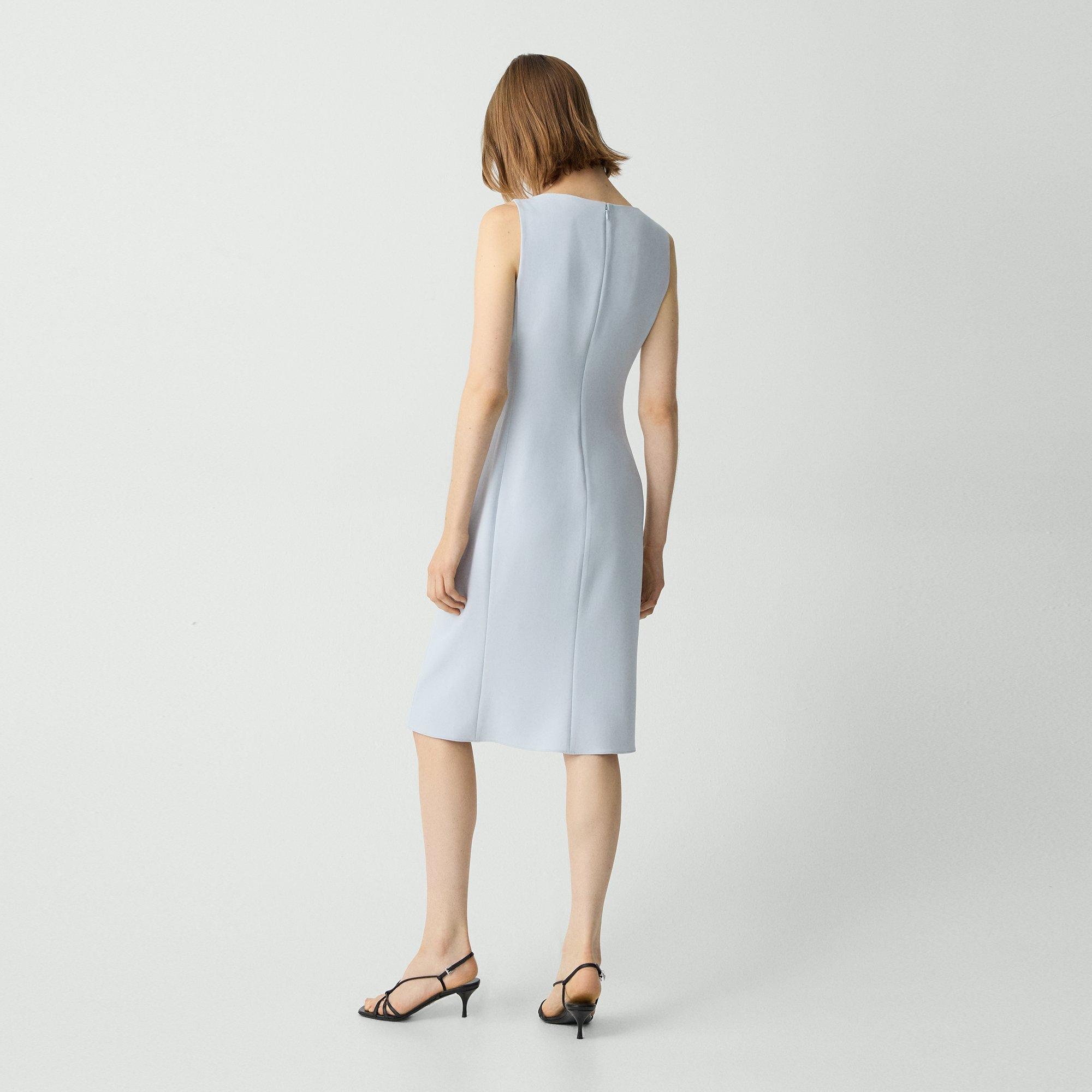 Flared Dress in Admiral Crepe - 4