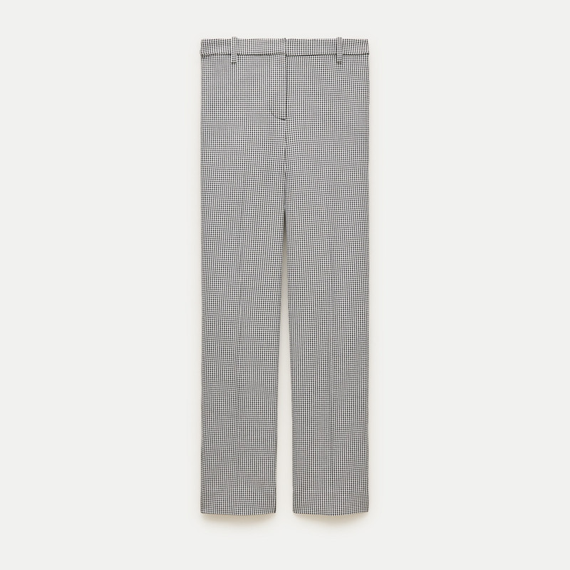 Café capri in gingham bi-stretch cotton blend 1