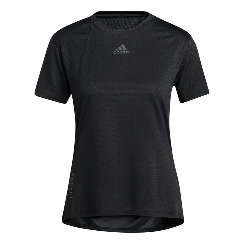 (WMNS) adidas Heat RDY Focus Tee Black H20744 - 1