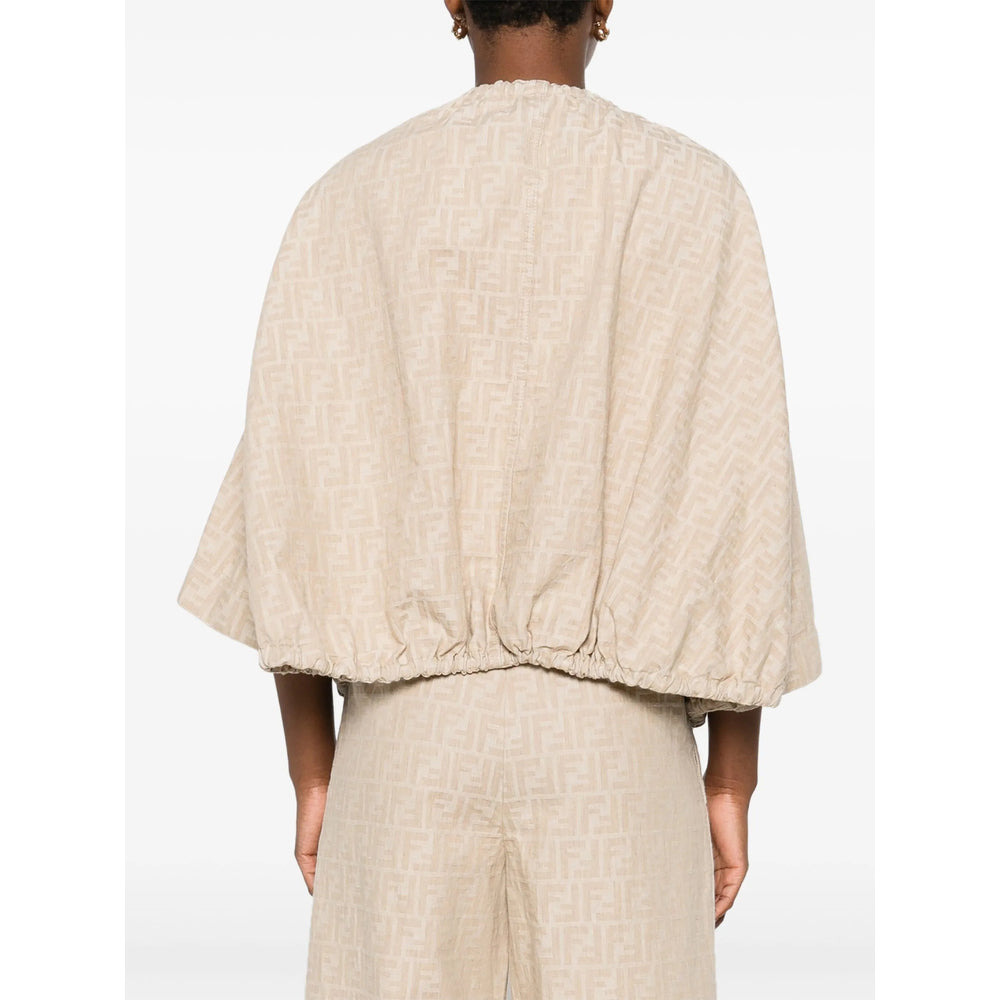 Fendi Neutrals Jackets - Oversized Jackets Women - 3