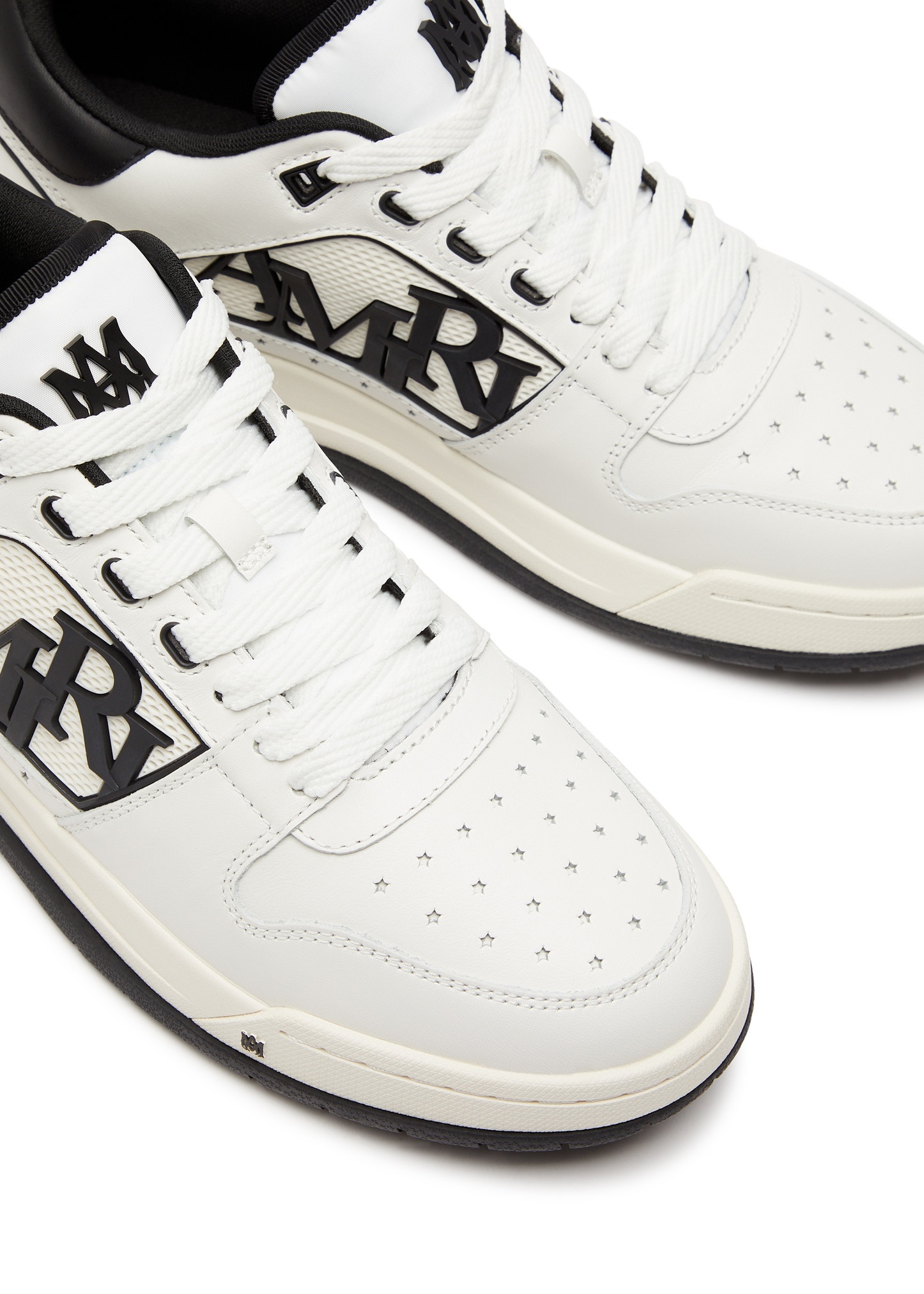 Classic panelled leather sneakers - 3