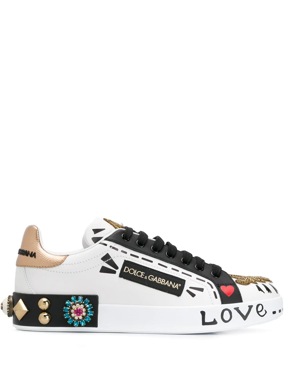 Portofino embellished sneakers - 1