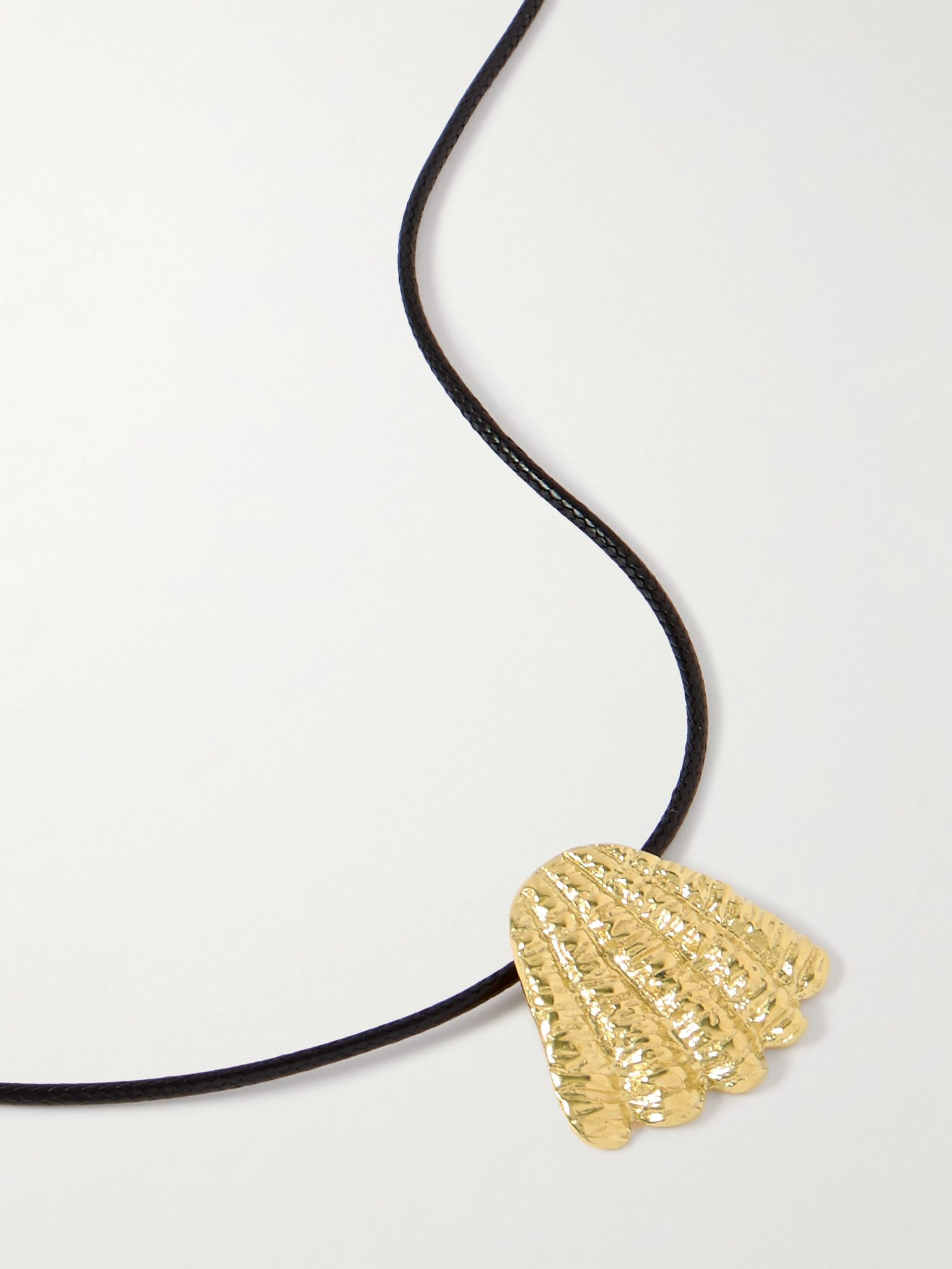 Whisper Of The Wind gold-plated and cord necklace Gold - 1