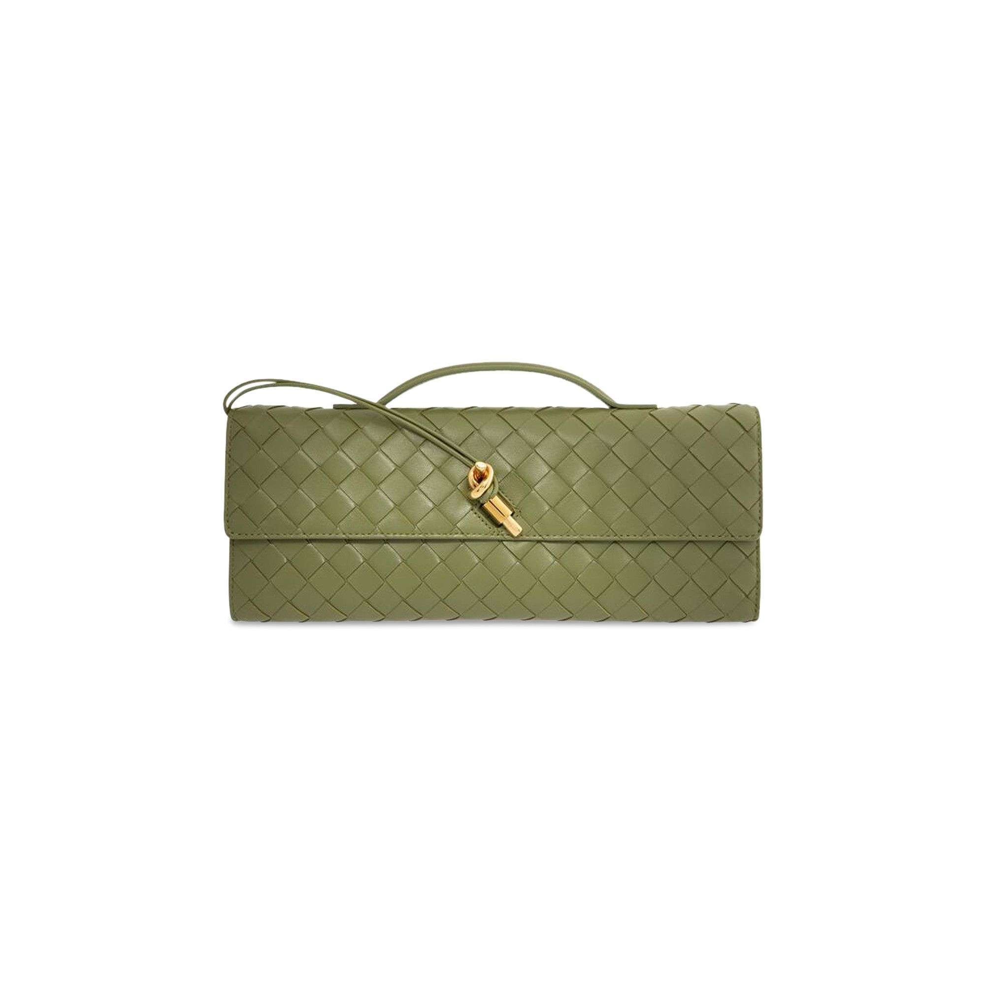 Bottega Veneta Andiamo Long Clutch 'Matcha/Muse Brass' - 1