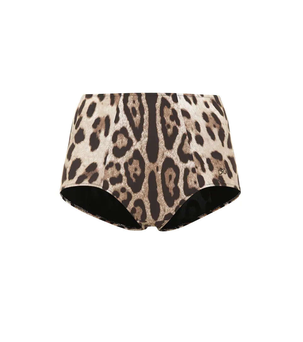 Leopard-print bikini bottoms - 1