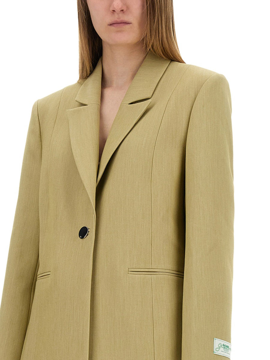 Ganni Women Twill Suit Blazer - 4