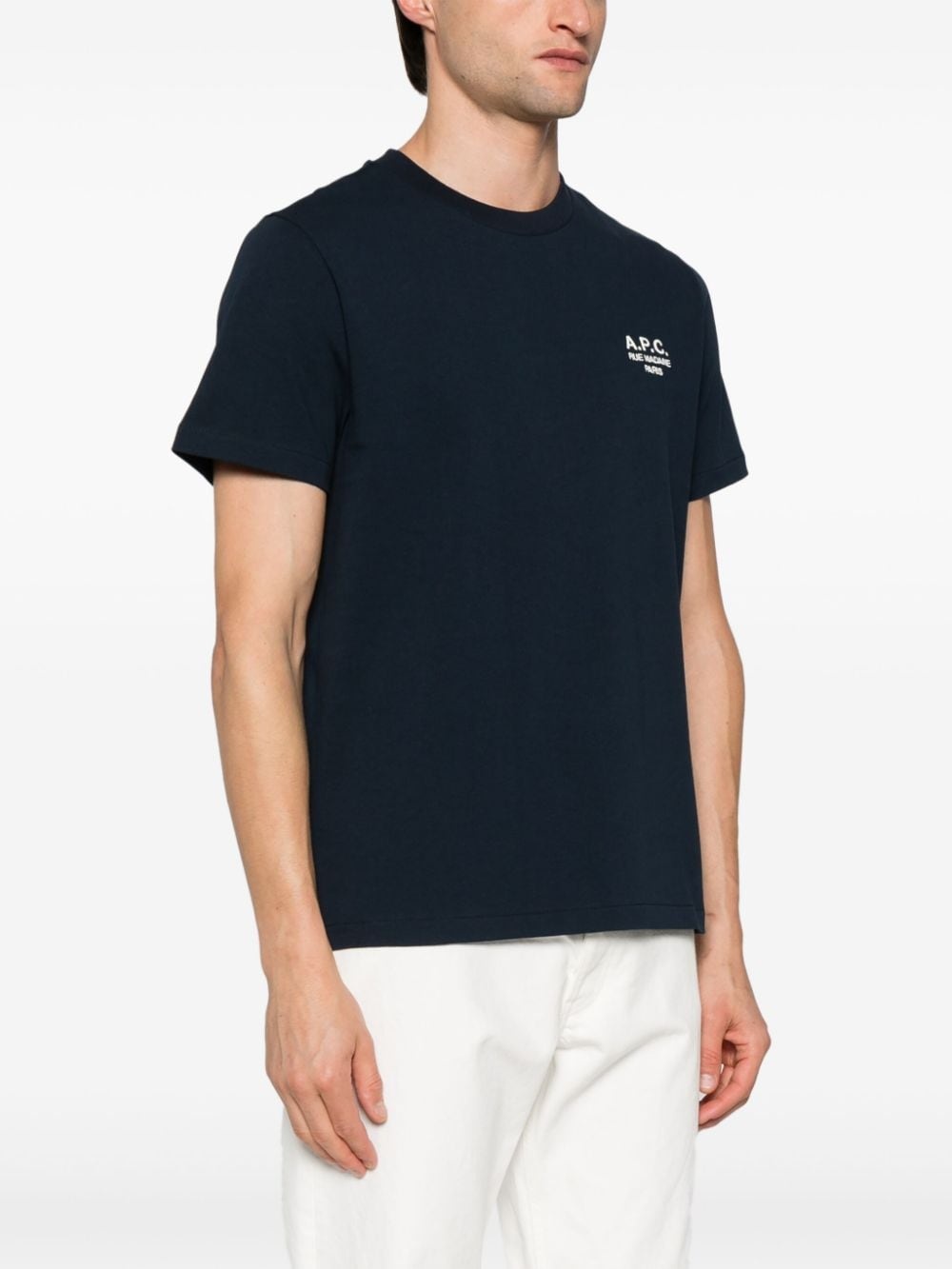 logo-embroidered cotton T-shirt - 4
