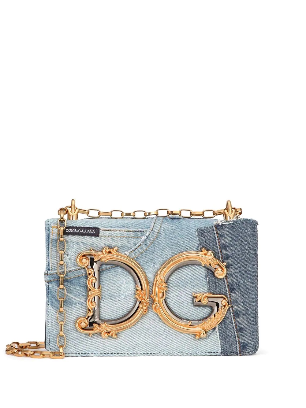 DG Girls patchwork-design denim bag - 1